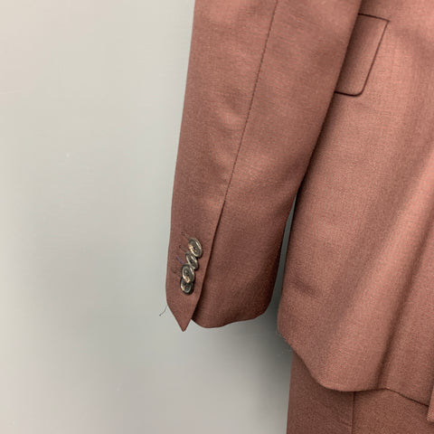 PAUL SMITH Kensington Fit Size 44 Brown Wool Notch Lapel Regular Suit