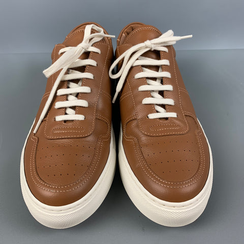 COMMON PROJECTS 'WOMAN by' Size 8 Tan Leather Low Top Sneakers