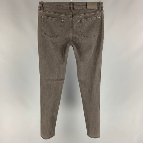 JOHN VARVATOS Size 31 Dark Gray Cotton Slim Jeans