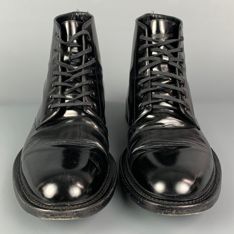 SAINT LAURENT Size 12 Black Leather Ankle Chukka Boots