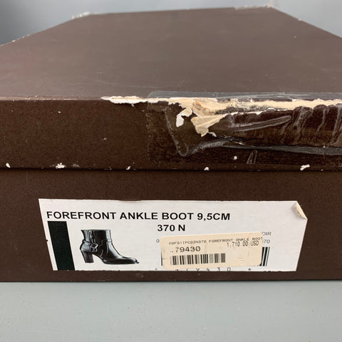LOUIS VUITTON Size 7 Black Leather Boots