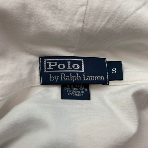 POLO by RALPH LAUREN Size S White Pima Cotton Hoodie Sweatshirt