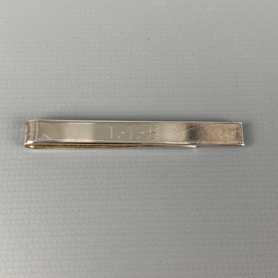 Vintage TIFFANY & CO Engraved Sterling Silver Tie Bar