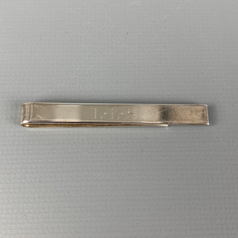 Vintage TIFFANY & CO Engraved Sterling Silver Tie Bar