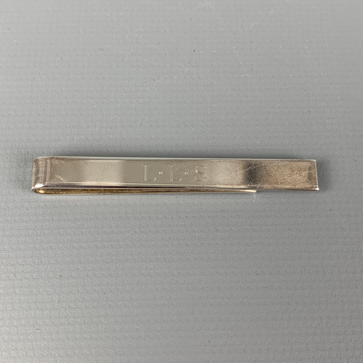 Vintage TIFFANY & CO Engraved Sterling Silver Tie Bar