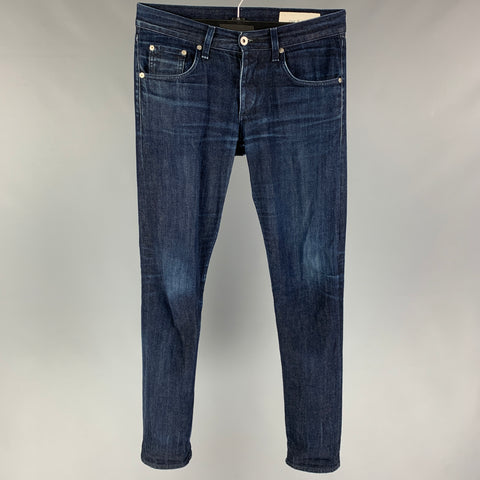 RAG & BONE Size 30 Dark Blue Cotton Button Fly Slim Fit Jeans