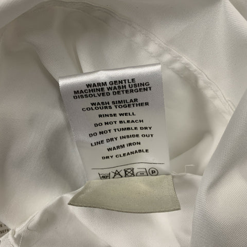 R.M. WILLIAMS Size L White Solid Cotton Button Down Long Sleeve Shirt