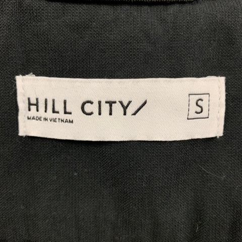HILL CITY Size S Black Cotton Blend Long Sleeve Shirt