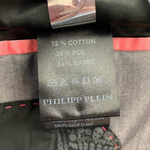 PHILIPP PLEIN Size 38 Light Gray Cotton Blend Single Button Suit