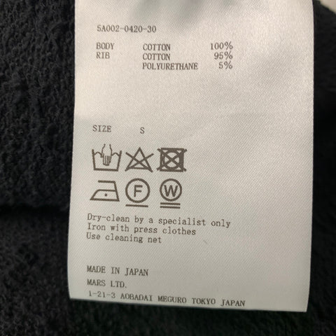 JOHN LAWRENCE SULLIVAN Taille S Sweat-shirt à col rond en coton vieilli noir