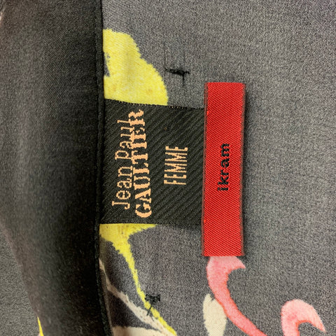 JEAN PAUL GAULTIER Size 10 Multi-Color Floral Silk Blouse