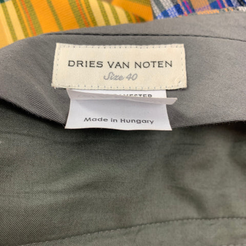 DRIES VAN NOTAN Pantalón de vestir jacquard de algodón y poliéster multicolor Talla 8