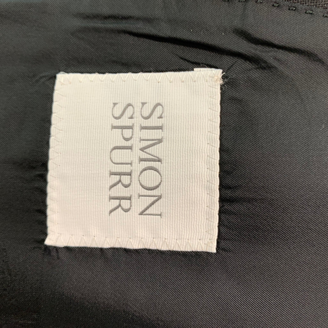 SIMON SPURR Size 42 Black Wool Mohair Shawl Collar Sport Coat