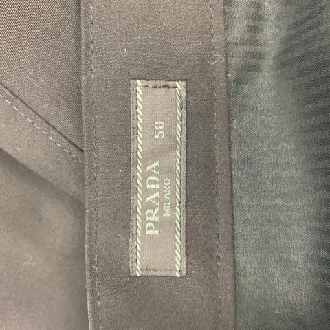 PRADA Size 34 Black Flat Front Casual Pants