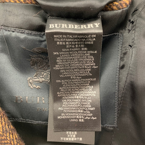 BURBERRY PRORSUM Fall 2011 Size 40 Brown Textured Virgin Wool / Alpaca Trench Coat