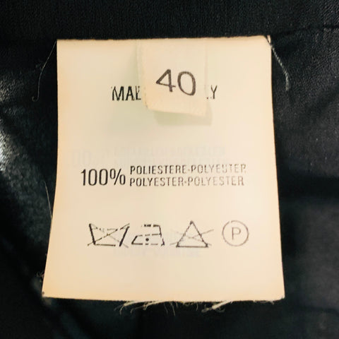 EMPORIO ARMANI Taille S Manteau zippé à volants en polyester noir