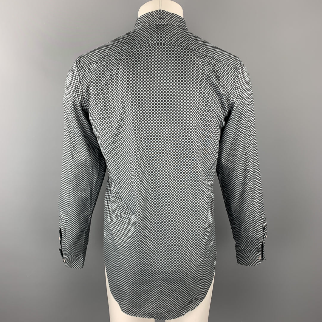 MARC by MARC JACOBS Size S Gray & Black Checkered Cotton Long Sleeve Shirt