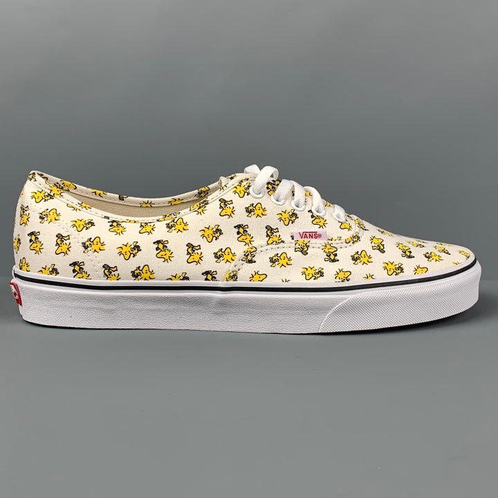 VANS x Peanuts Woodstock Size 12 Cream Yellow Print Canvas Sneakers