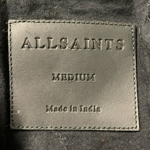 ALLSAINTS Size M Black Solid Motorcycle Jacket