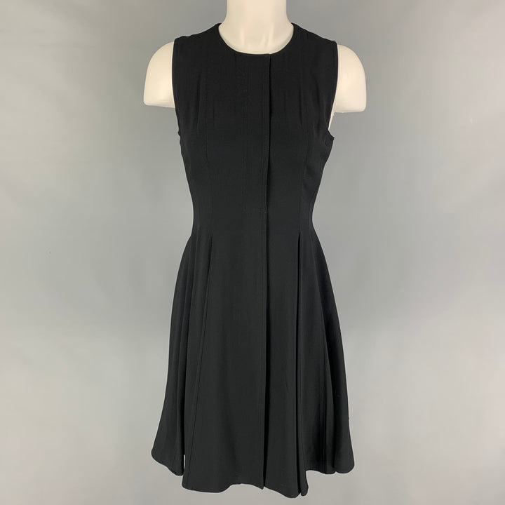 PROENZA SCHOULER Size 2 Black Acetate Viscose A-Line Dress