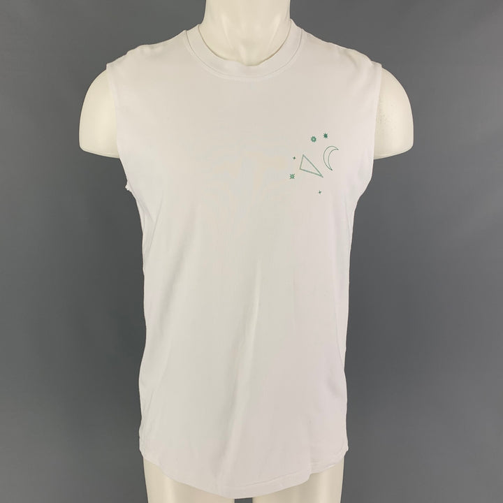 CASABLANCA Camiseta Cupido Algodón Blanco Verde Talla M