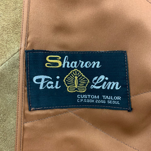 Vintage SHARON Size 38 Tan Suede Western 2 Piece Suit