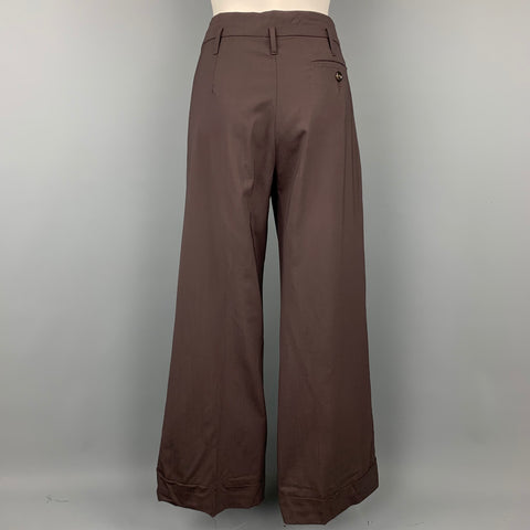 SPORTMAX Size 6 Brown Wide Leg Dress Pants