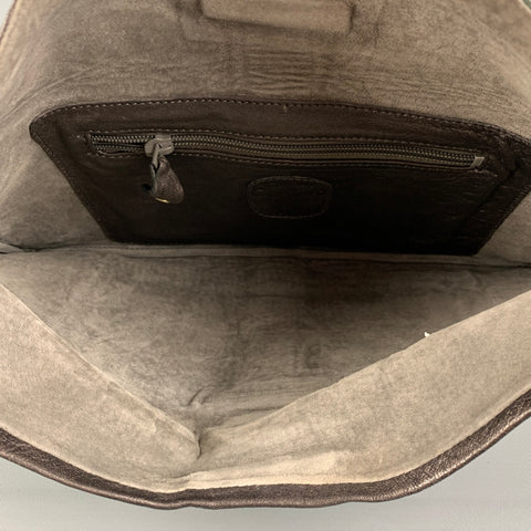 CALLEEN CORDERO Grey Silver Gold Studded Leather Clutch