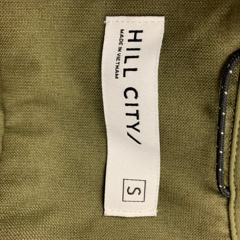 HILL CITY Size S Olive Cotton Blend Button Down Long Sleeve Shirt
