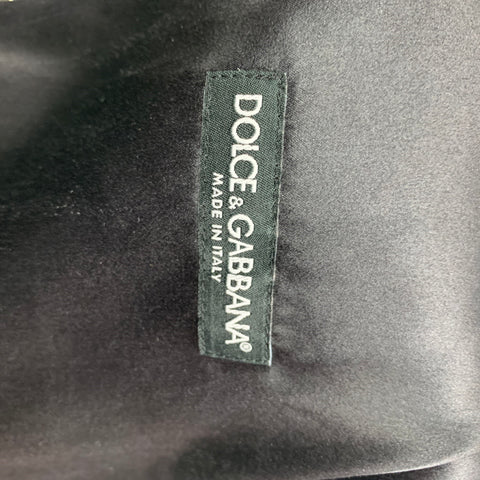 DOLCE & GABBANA Martini Size 40 Regular Black White Dots Silk Polyester 3 Piece Tuxedo Suit