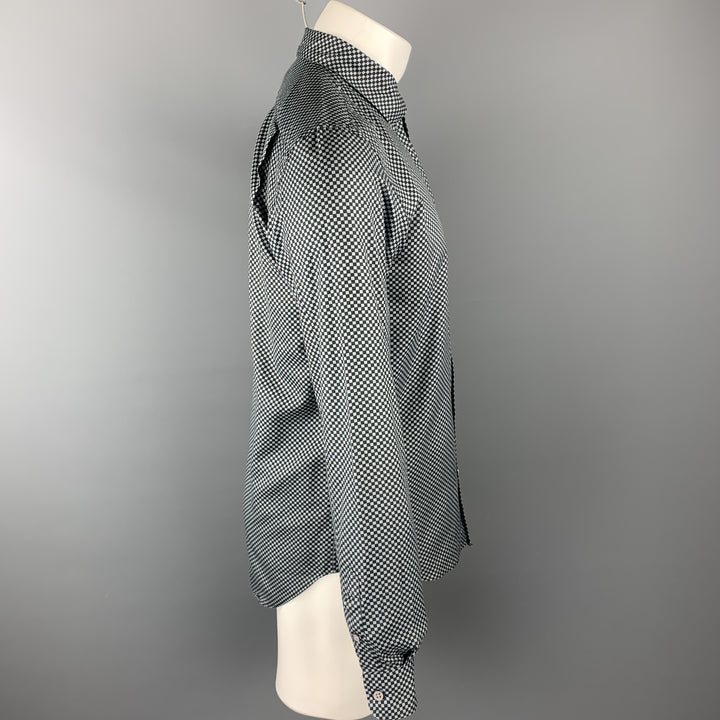 MARC by MARC JACOBS Size S Gray & Black Checkered Cotton Long Sleeve Shirt