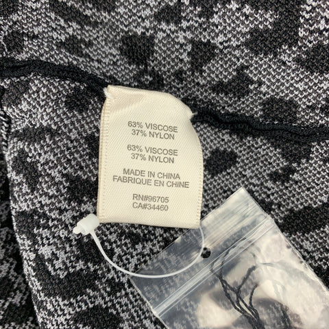 REBECCA TAYLOR Talla S Vestido de mezcla de viscosa de punto negro y lila