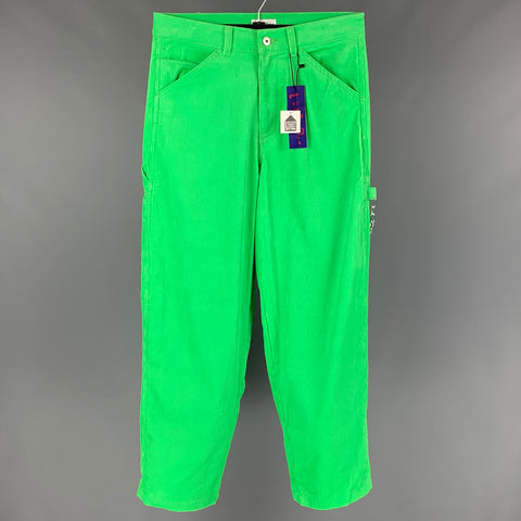LANDLORD Size M Green Corduroy Cotton Zip Fly Casual Pants