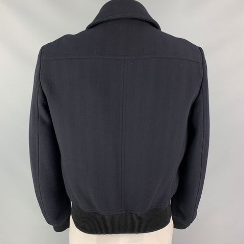 BURBERRY PRORSUM par Christopher Bailey Taille 42 Manteau en laine vierge marine