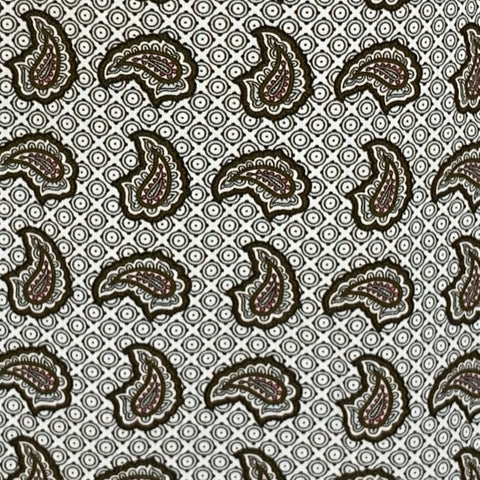 ETRO Size L Grey Brown Paisley Cotton Button Up Long Sleeve Shirt