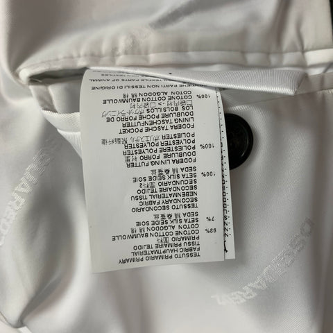 DSQUARED2 Talla 44 Abrigo deportivo de algodón / seda de pata de gallo blanco y negro