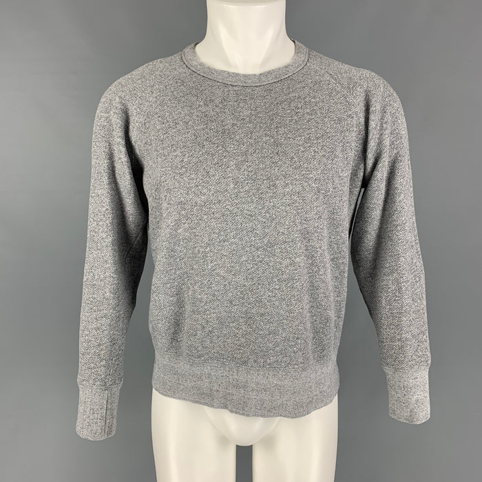 OUR LEGACY Size M Grey Heather Cotton Crew-Neck Sweatshirt