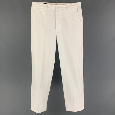 RRL by RALPH LAUREN Size 32 White Cotton Button Fly Casual Pants