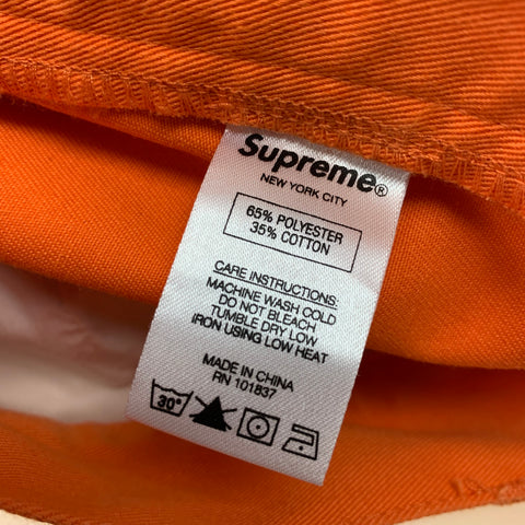 SUPREME Size 34 Orange Polyester / Cotton Zip Fly Casual Pants