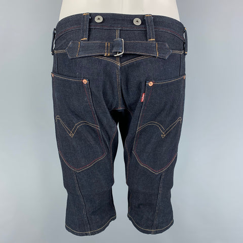 JUNYA WATANABE Size S Indigo Contrast Stitch Denim Zip Fly Shorts
