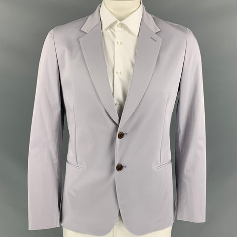 PAUL SMITH Soho Fit Size 44 Regular Lilac Cotton Notch Lapel Sport Coat