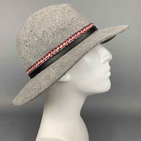 QUAGGA Grey Wool Felt Fedora Hat