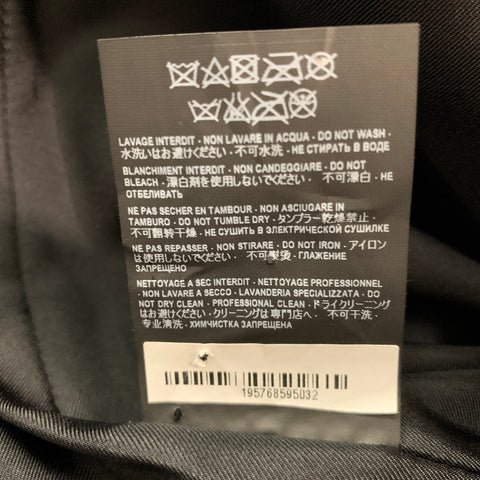 SAINT LAURENT Size 10 Black Leather Mini Skirt