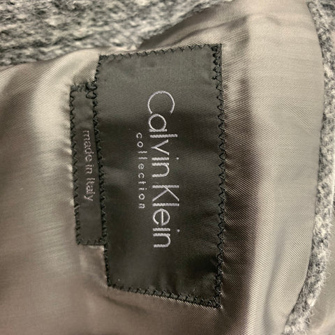 CALVIN KLEIN COLLECTION Size 38 Gray Angora Wool Coat