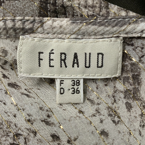 FERAUD Size 6 Gray Silk Snakeskin Camisole Dress Top