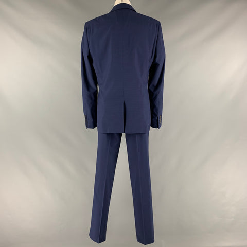 THE KOOPLES Size 38 Navy Houndstooth Wool Single Breasted Suit