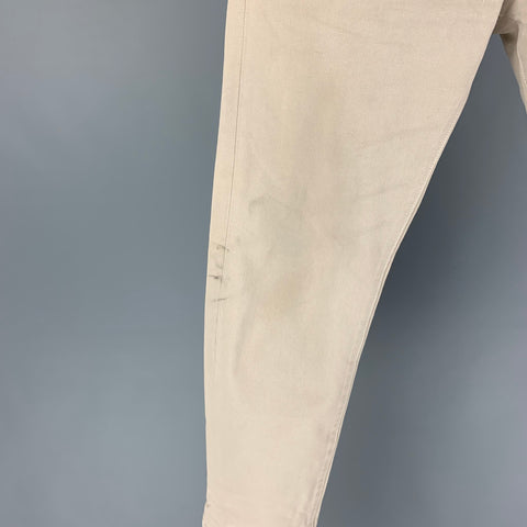 TOM FORD Talla 31 Pantalones casuales rectos de algodón beige