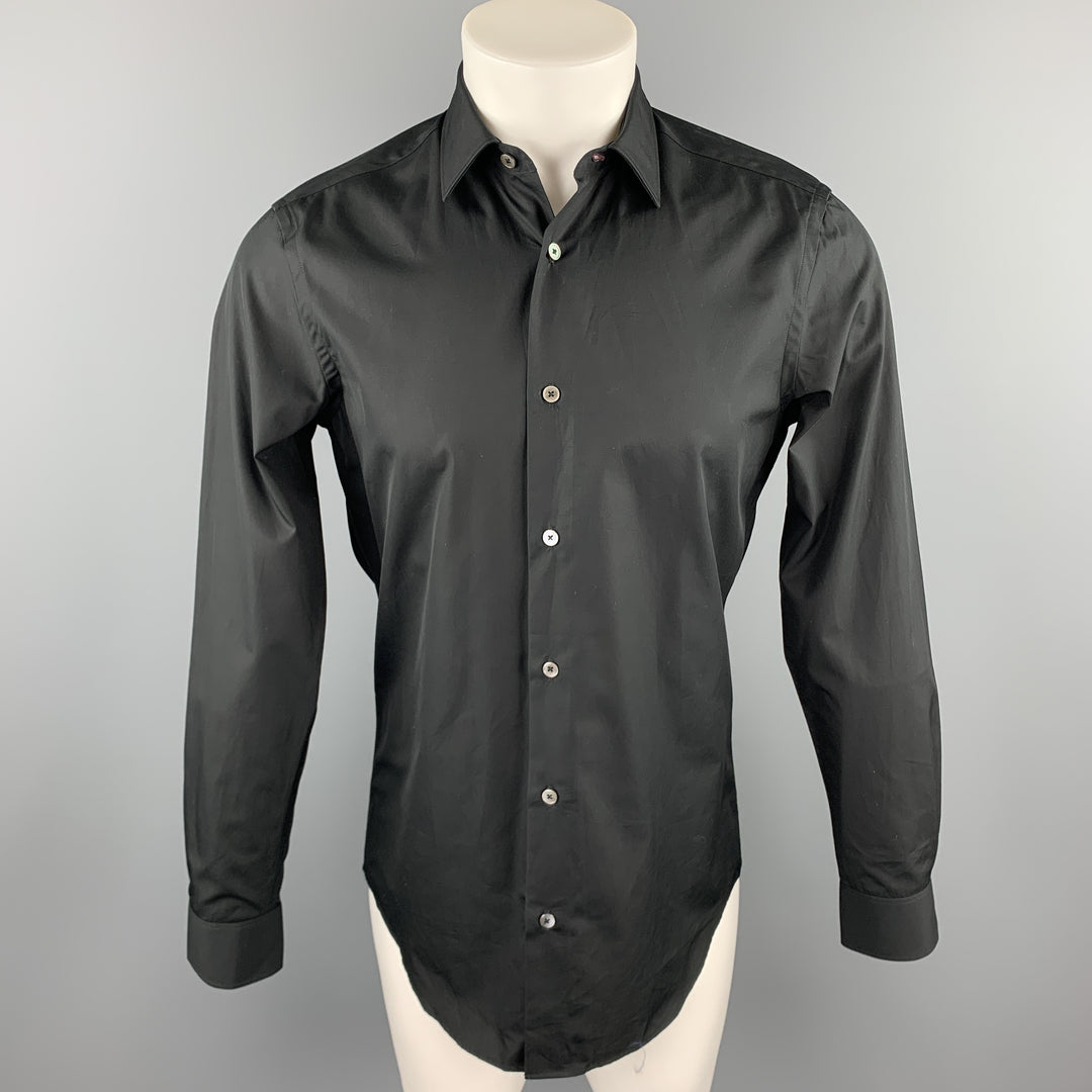 PAUL SMITH Size S Black Cotton Button Up Long Sleeve Shirt