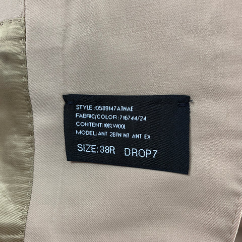 RALPH LAUREN Black Label Size 38 Beige Wool Notch Lapel Suit