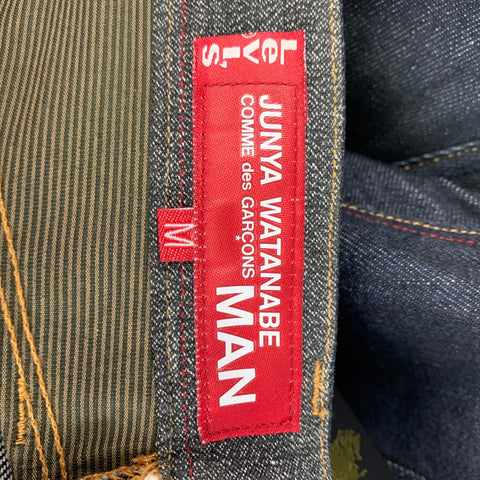 JUNYA WATANABE Size M Indigo Contrast Stitch Cotton Jeans